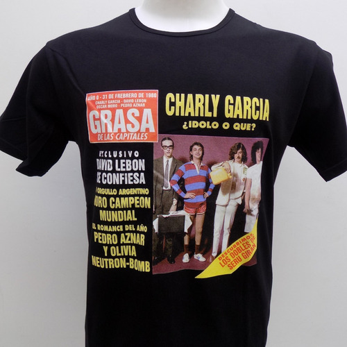 Remera De Serú Giran Las Grasa De Las Capitales Charly Rock