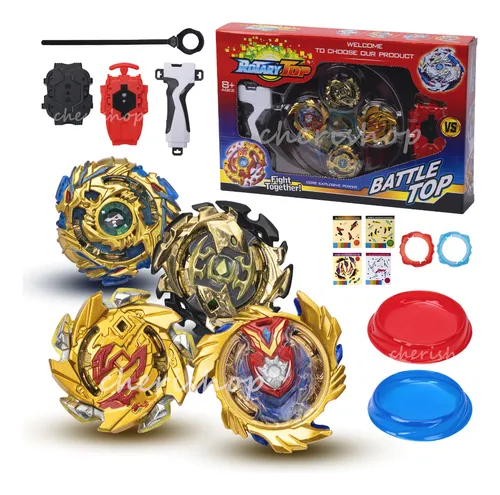 Trompos Top Beyblade Burst Bey Blade Battle, 4 Piezas