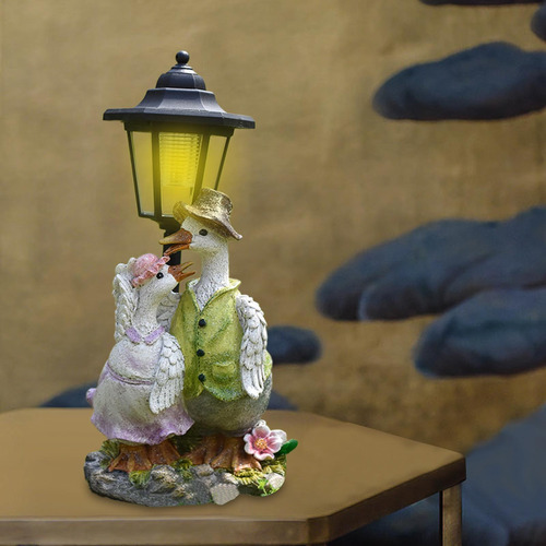 Estatua De Jardín Con Luz Solar Para Decoración Exterior