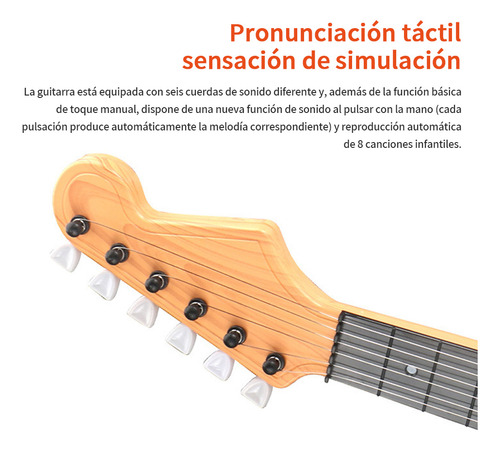 Guitarra Eléctrica De Juguete Para Niños De 4 A 16 Años, Roj