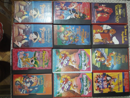 Video Peliculas Vhs Disney Dibujos Animados Consultar (Usado)
