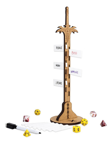 Marcador De Iniciativas Espada Ordem Do Jogo Dnd Mdf Rpg