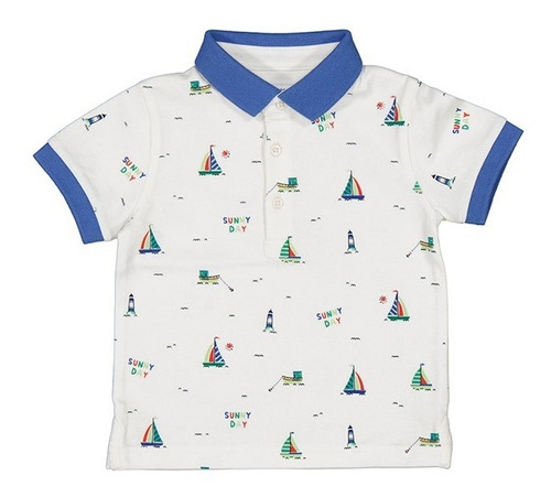 Playera Polo Estampado  Barco  Para Bebe Mayoral 1106 (mim)