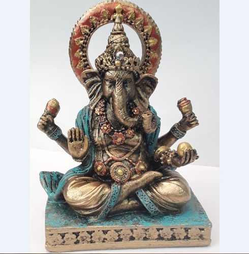 Ganesha Deidad Hindú Removedor De Obstáculos Pintado A Mano