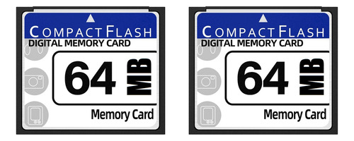 2 Tarjetas De Memoria Compact Flash De 64 Mb Para Cámara, Ma