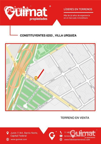 Imagen 2 de 16 de Terreno - Villa Urquiza - Lideres En Terrenos - Guimat Propiedades