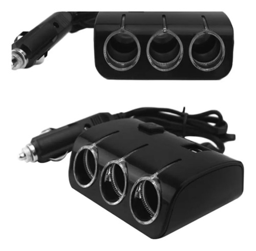 Cargador Adaptador Triple Encendedor Del Auto + Puerto Usb B