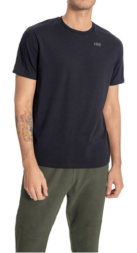 Camiseta Masculina Casual Basica Slim Manga Curta Live!