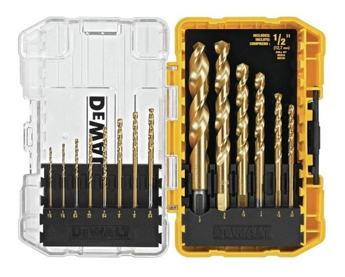  Brocas De Titanio Dewalt 14 Piezas Resistentes 