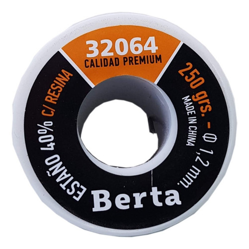 Estaño 1.2mm 40% 1/4kg Soldadura Con Resina Rollo 250gr