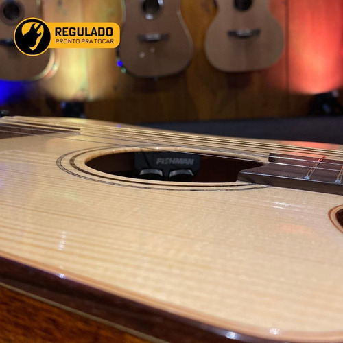Violão Tagima Café Cf2000 Folk Aço Fishman C/ Case Luxo