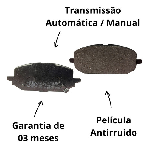 Pastilha Freio Novo Onix 2021 2022 2023 Lt Ltz Plus Premier