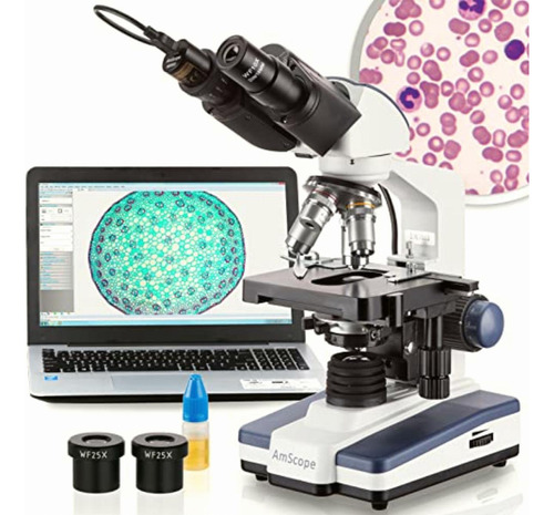 Amscope Microscopio Compuesto Binocular Digital Led