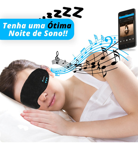... Máscara Para Dormir Eye Cap Con Auriculares Bluetooth Y