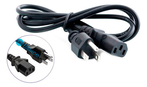 Cable De Poder Para Cpu Monitor 1,8 M Negro