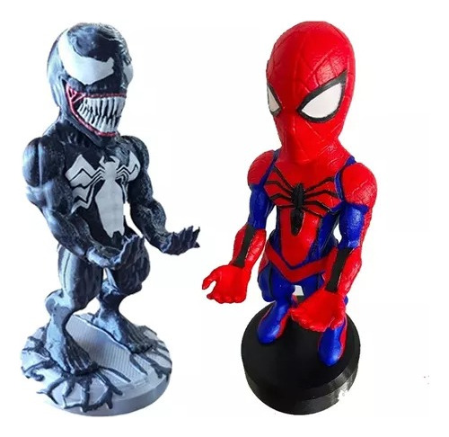 Combo Soportes De Joystick/celular Spiderman + Venom Pc Ps