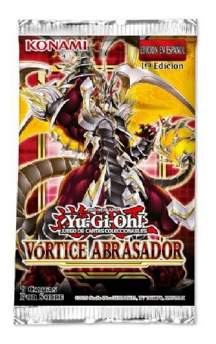 Imagen 1 de 3 de Sobre Yu-gi-oh! Vórtice Abrasador Booster - Español
