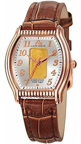 Reloj Para Mujer August Steiner Certified Gold Ingot Bar -