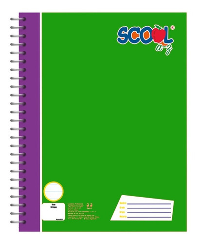 Cuaderno Profesional 6 Pzs Scool Cuadro Chico 100 Hojas Pack