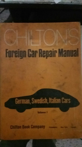 Manual Chilton's Reparación De Automóviles Años 70 Europeos
