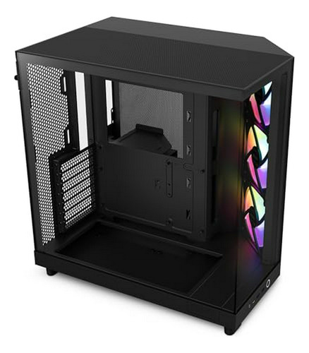 Caja De Flujo De Aire De Torre Media  H6 Flow Rgb Con 3 Vent