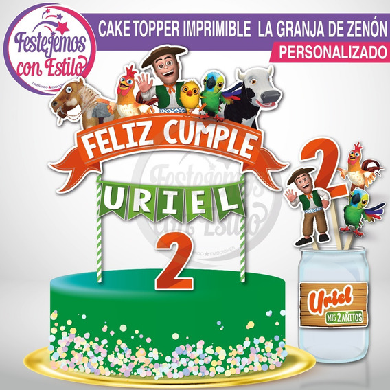 Cake Topper Imprimible Para Torta La Granja De Zenon | MercadoLibre
