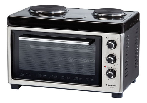 Horno Eléctrico De Mesa James 39l Inox C/discos Hjin 39