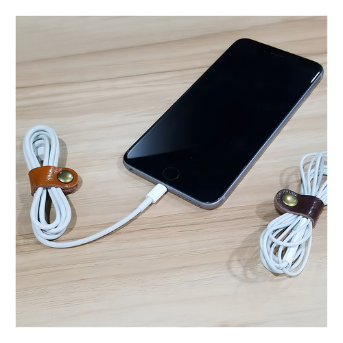 Correas universales de cuero para auriculares, 10 unidades, bridas de alambre, color fix