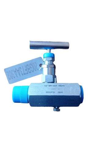 Valvula Aguja Con Purga De 1/2 Mxf Ss-316 En 6000#