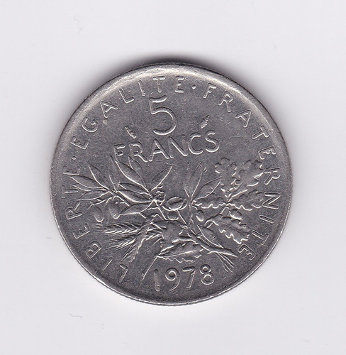 Ltc216. Francia, Moneda De 5 Francos De 1978.