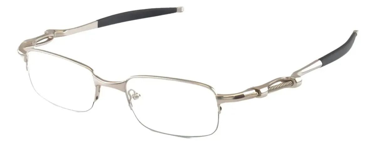 Armação De Grau Oculos Descanso Lupa Molinha X Metal Vilao Cor PRATA - KIT PRETO