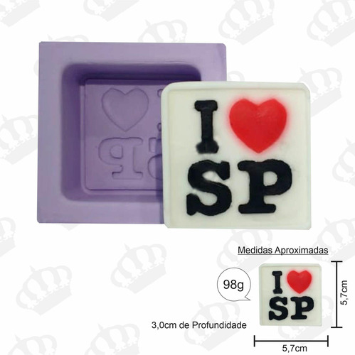 Molde Forma Silicone I Love Sp