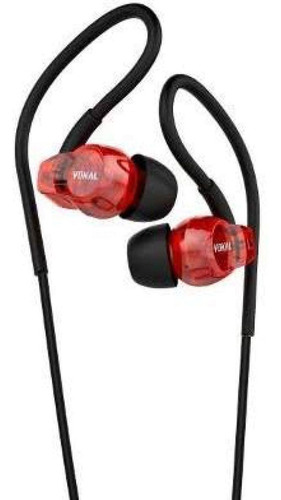 Fone De Ouvido Vokal In Ear E20 Microfone Embutido Vermelho