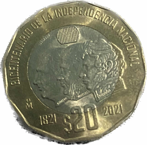 Moneda 20 Bicentenario De La Independencia Nacional