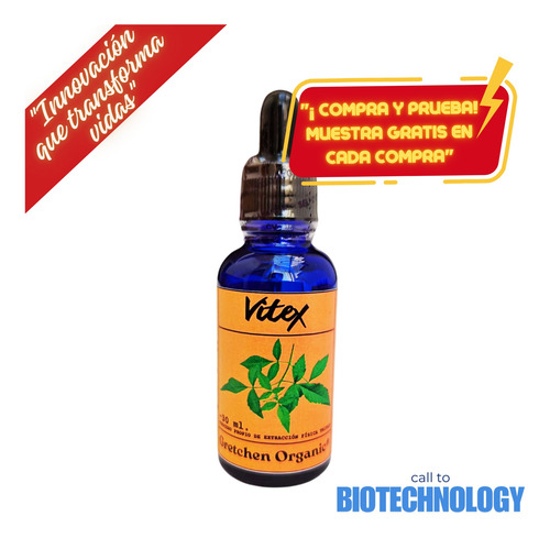 Vitex/sauzgatillo Triple Extracto Orgánico Ultra Concentrado Natural