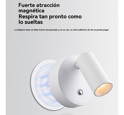 Lámpara De Pared Recargable, Iluminación Fría Para Cuartos