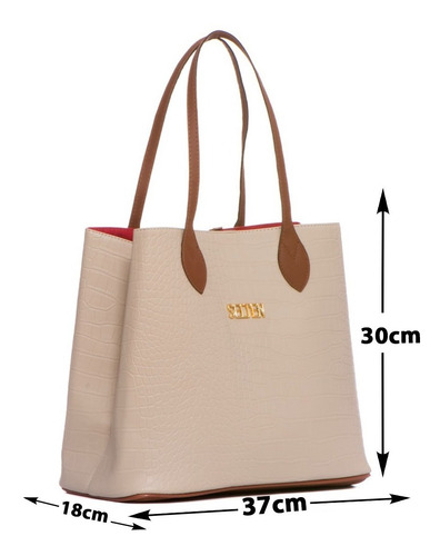 Imagem 3 de 5 de Bolsa De Ombro Com Carteira Feminina E Necessaire Frete Grts