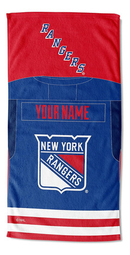 Toalla De Playa Personalizada De Nhl New York Rangers, ...