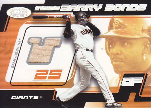 2002 Hot Prospects Bat Barry Bonds Giants /700