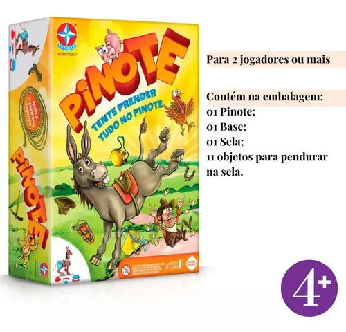 Jogo Pinote Burrinho Teimoso 14 Peças Divertido Estrela