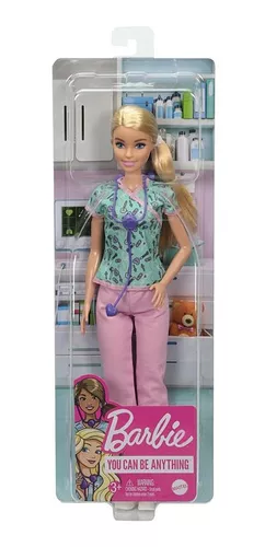 Barbie Profissões Enfermeira Loira - Mattel - Ifcat ToyStore