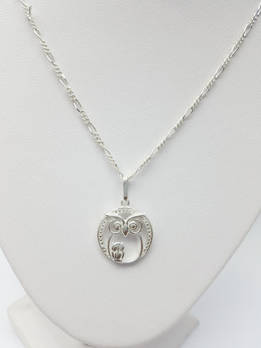 Imagen 2 de 3 de Dije De Buho Plata Ley .925 Incluye Cadena ¡envio Gratis!mo1