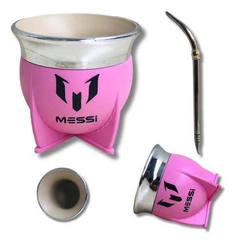 Mate Imperial Messi Pampa Viajero Térmico  + Bombilla Pro