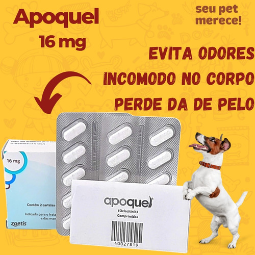 Imagem 6 de 9 de Apoquel Anti Coceira Zoetis Para Cães 16mg