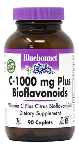 Bluebonnet Vitamin C 1000 Mg Plus Bioflavonoids Caplets, 90 
