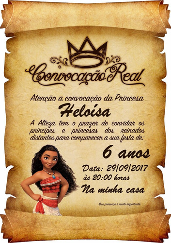 Imagem 2 de 3 de Arte Convite Digital Moana - Moana Baby