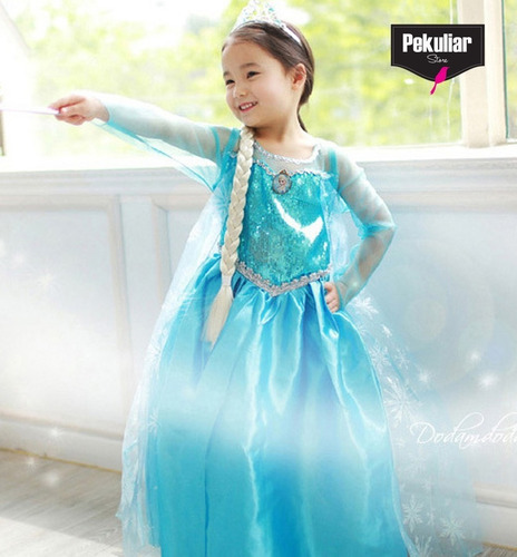 Vestido Disfraz Frozen Princesa Elsa Importado - Accesorios 