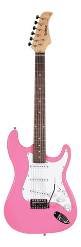 Guitarra elétrica para  canhoto Waldman Street ST-111 de  madeira maciça pink com diapasão de pau-rosa