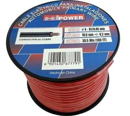 Cables De Bateria Rojo - Rollo De 30.5 Metros #4