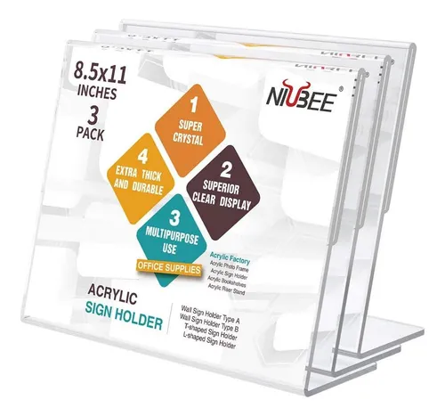 comprar Niubee Soporte Para Carteles De Acrílico, 8.5 X 11 Pulgadas,